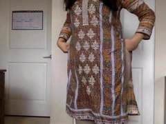 Desi girl Stripping her Salwar Kameez to Nude and Teasing us